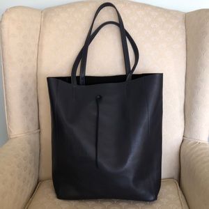 Vera Pelle Leather purse Navy Made in Italy